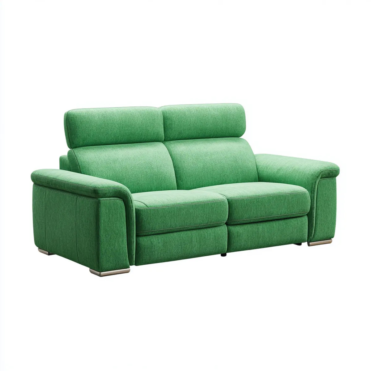 Canapé relax 2 places vert en polyester forme droite 170 x 95 x 100 cm